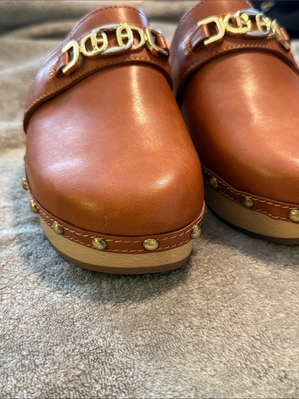 Sam Edelman Cognac Colored Clogs / Mules NWOT - Picture 3 of 9